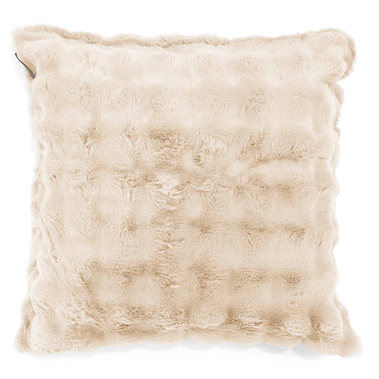 Fodera per Cuscino Gigante 70 x 70cm - Pelliccia Sintetica a Bolle Panna 01