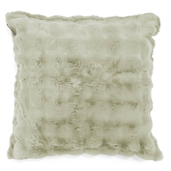 Fodera per Cuscino Gigante 70 x 70cm - Pelliccia Sintetica a Bolle Verde Salvia 01
