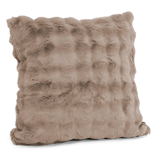 Fodera per Cuscino Gigante 70 x 70cm - Pelliccia Sintetica a Bolle Visone 02