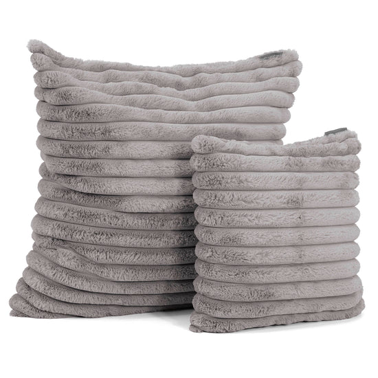 Fodera per Cuscino Gigante 70 x 70cm - Velluto Felpato Ultra Morbido Grigio2