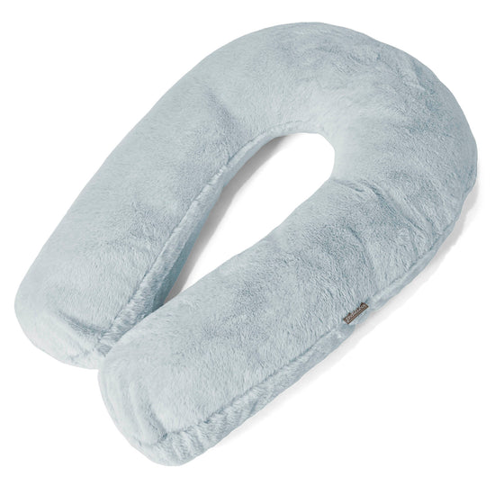 Cuscino Hug - Eco-pelliccia di Coniglio Azzurro Polvere 01