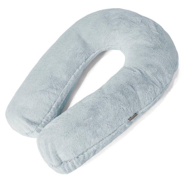 Cuscino Hug - Eco-pelliccia di Coniglio Azzurro Polvere 01