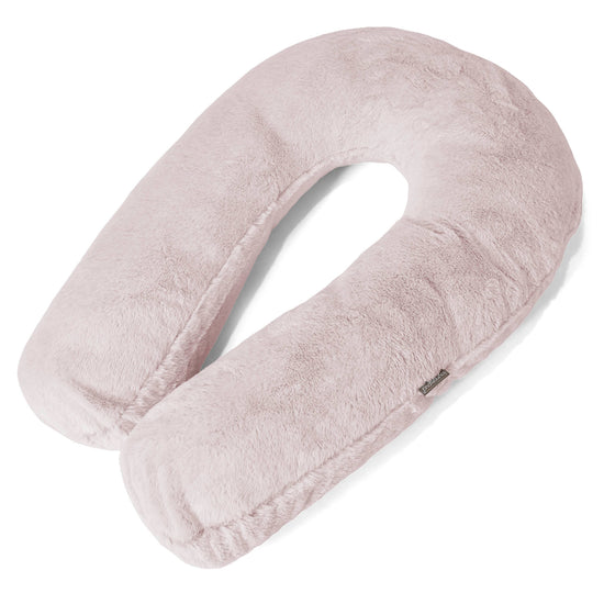 Cuscino Hug - Eco-pelliccia di Coniglio Rosa Antico 01