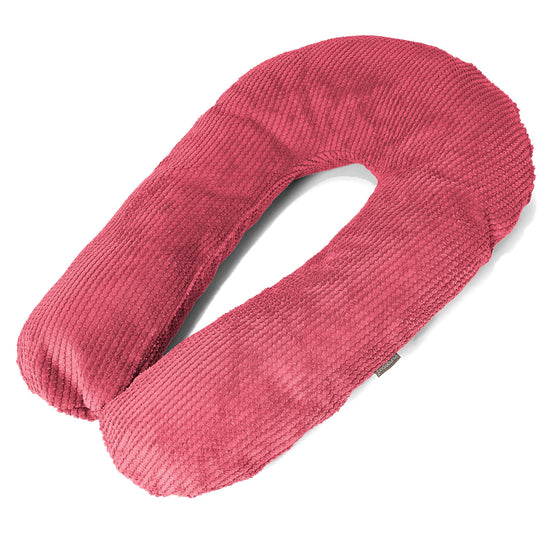 Cuscino Hug - Pompon Rosso pastello 01