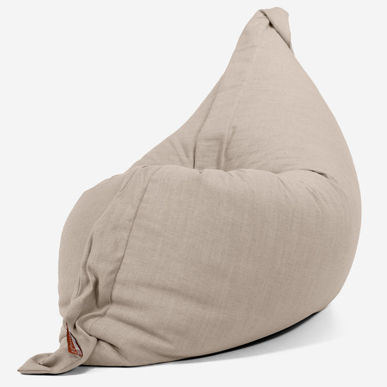 Cuscino Pouf Sacco XL - Effetto Lino Crema 02