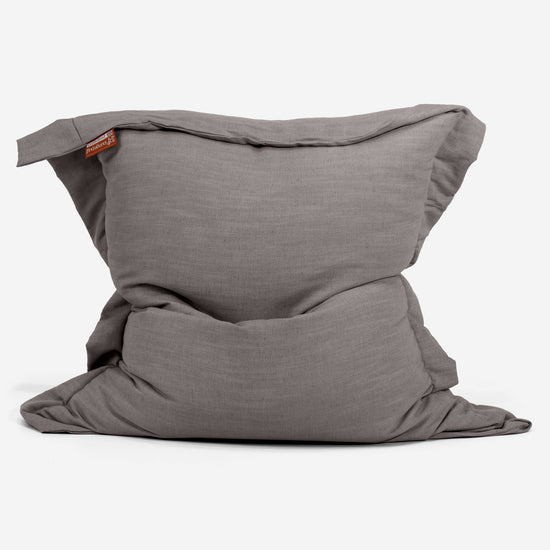 Cuscino Pouf Sacco XL - Effetto Lino Pizarra Gris 01