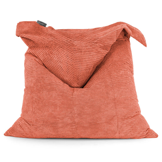 Cuscino Pouf Sacco XL - Pompon Arancione Zucca 01