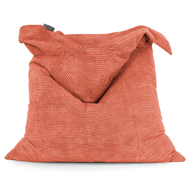 Cuscino Pouf Sacco XL - Pompon Arancione Zucca 01