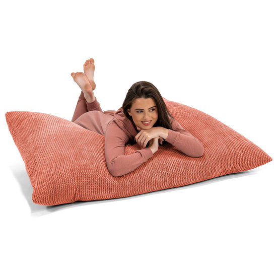 Cuscino Pouf Sacco XL - Pompon Arancione Zucca 03