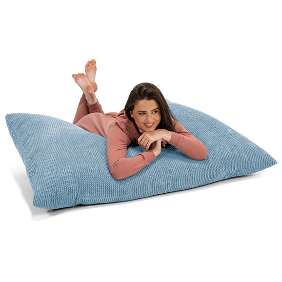 Cuscino Pouf Sacco XL - Pompon Cielo 03