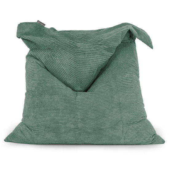 Cuscino Pouf Sacco XL - Pompon Verde Muschio 01