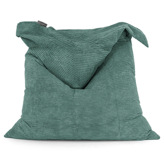 Cuscino Pouf Sacco XL - Pompon Verde Muschio 01