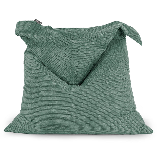 Cuscino Pouf Sacco XL - Pompon Verde Muschio 01