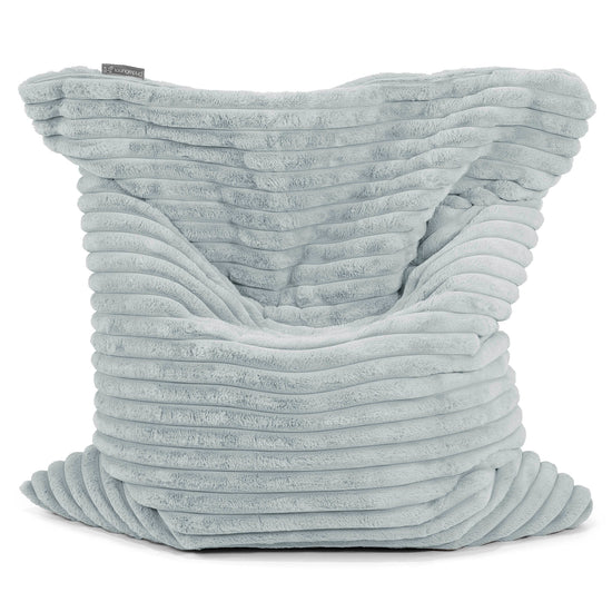 Cuscino Pouf Sacco XL - Velluto Felpato Ultra Morbido Azzurro Uovo di Anatra1