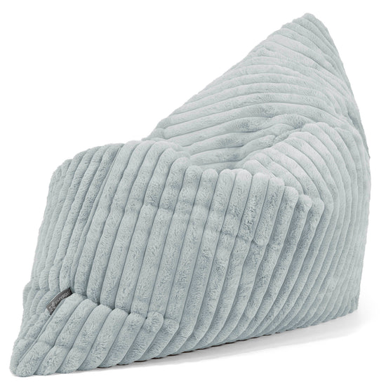 Cuscino Pouf Sacco XL - Velluto Felpato Ultra Morbido Azzurro Uovo di Anatra2