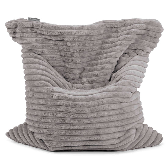 Cuscino Pouf Sacco XL - Velluto Felpato Ultra Morbido Grigio1