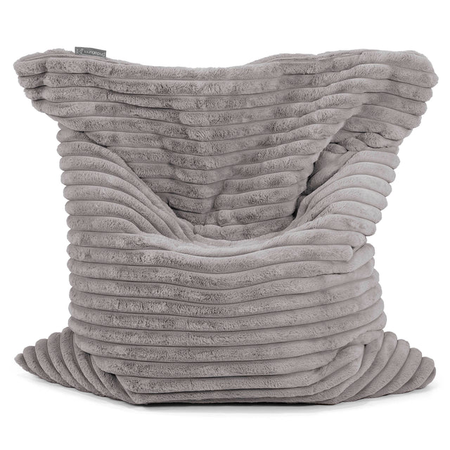 Cuscino Pouf Sacco XL - Velluto Felpato Ultra Morbido Grigio1