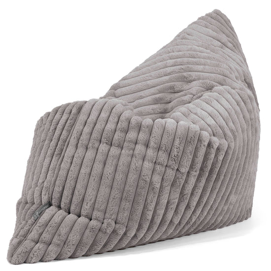 Cuscino Pouf Sacco XL - Velluto Felpato Ultra Morbido Grigio2