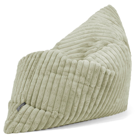Cuscino Pouf Sacco XL - Velluto Felpato Ultra Morbido Verde Salvia2