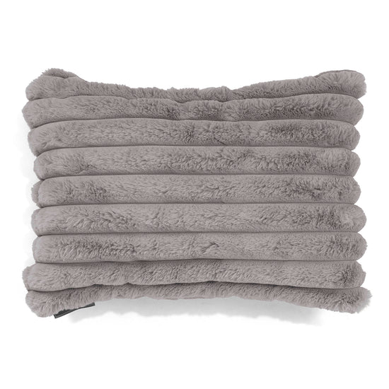 Fodera per Cuscino Rettangolare 35 x 50cm - Velluto Felpato Ultra Morbido Grigio1
