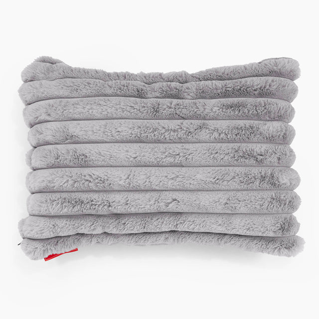 Fodera per Cuscino Rettangolare 35 x 50cm - Velluto Felpato Ultra Morbido Grigio1