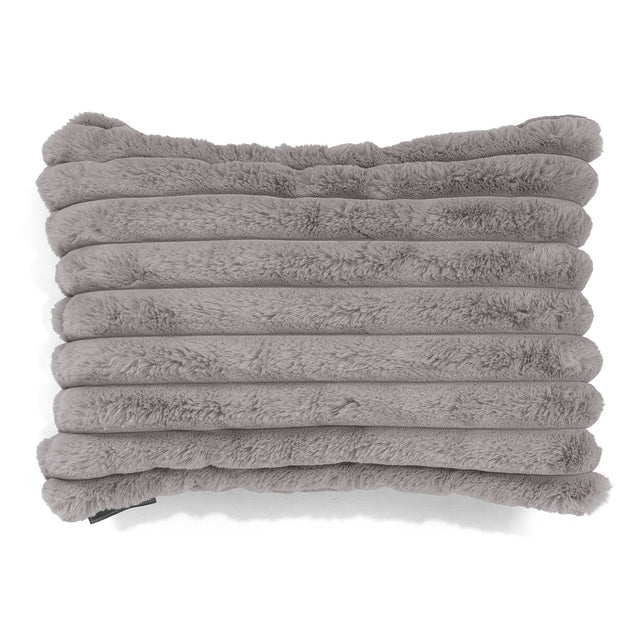 Fodera per Cuscino Rettangolare 35 x 50cm - Velluto Felpato Ultra Morbido Grigio1