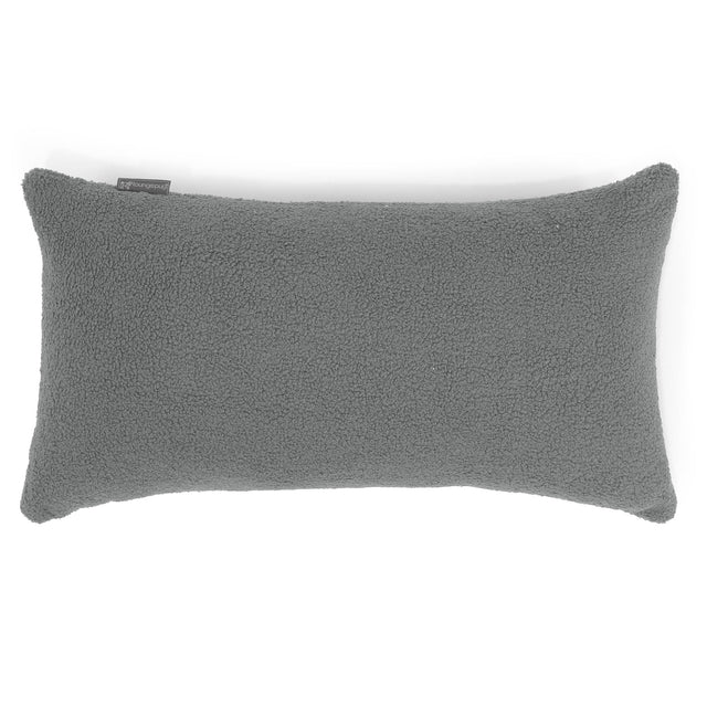 Fodera per Cuscino Rettangolare Gigante 40 x 70cm - Bouclé Grigio1