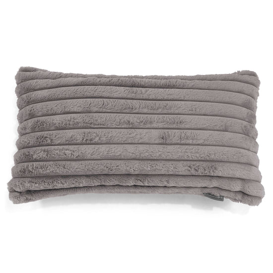 Fodera per Cuscino Rettangolare Gigante 40 x 70cm - Velluto Felpato Ultra Morbido Grigio1