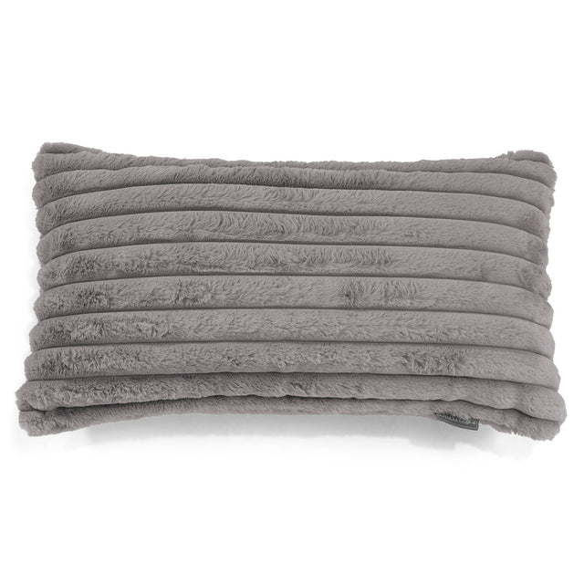 Fodera per Cuscino Rettangolare Gigante 40 x 70cm - Velluto Felpato Ultra Morbido Grigio1