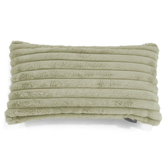 Fodera per Cuscino Rettangolare Gigante 40 x 70cm - Velluto Felpato Ultra Morbido Verde Salvia1