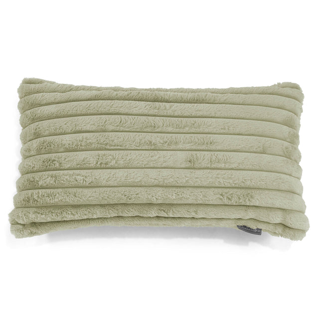 Fodera per Cuscino Rettangolare Gigante 40 x 70cm - Velluto Felpato Ultra Morbido Verde Salvia1