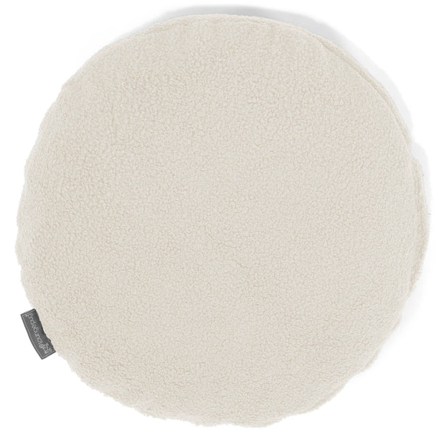 Fodera per Cuscino Rotondo 50cm - Bouclé Avorio1