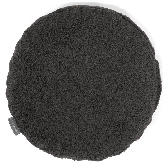 Fodera per Cuscino Rotondo 50cm - Bouclé Grafite1