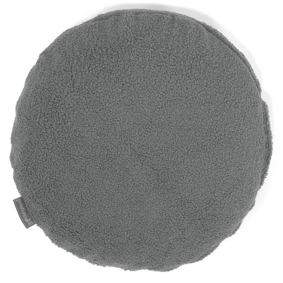 Fodera per Cuscino Rotondo 50cm - Bouclé Grigio1