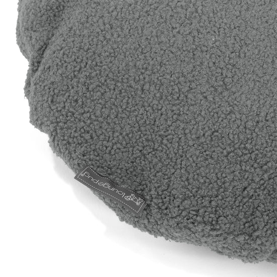 Fodera per Cuscino Rotondo 50cm - Bouclé Grigio2