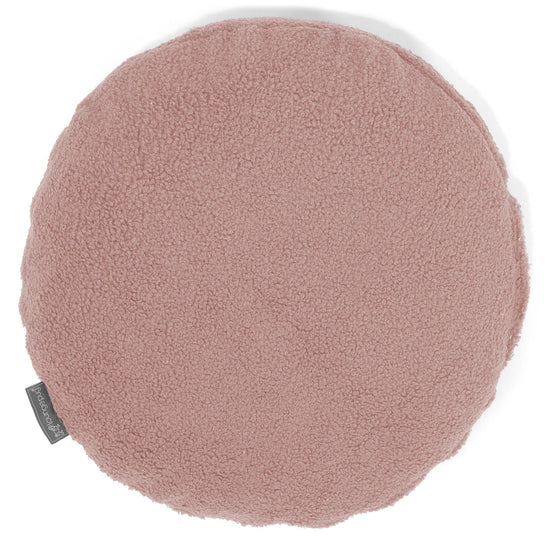 Fodera per Cuscino Rotondo 50cm - Bouclé Rosa1