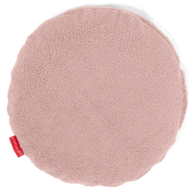 Fodera per Cuscino Rotondo 50cm - Bouclé Rosa1