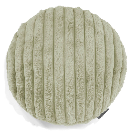 Fodera per Cuscino Rotondo 50cm - Velluto Felpato Ultra Morbido Verde Salvia1