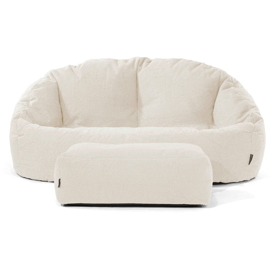 Divano a Sacco Bubble - Bouclé Avorio 02