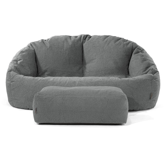 Divano a Sacco Bubble - Bouclé Grigio 02