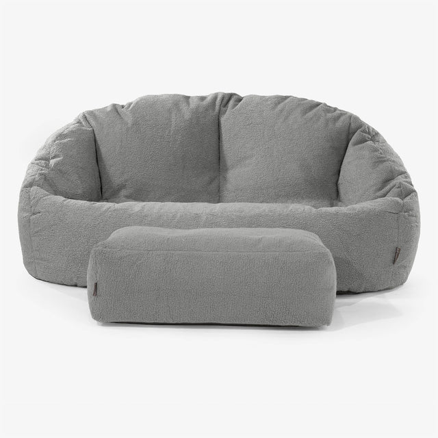 Divano a Sacco Bubble - Bouclé Grigio 02