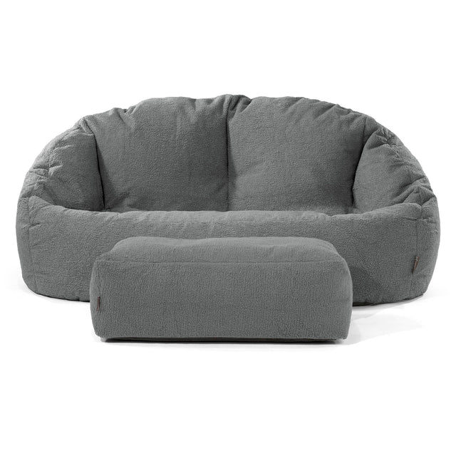 Divano a Sacco Bubble - Bouclé Grigio 02