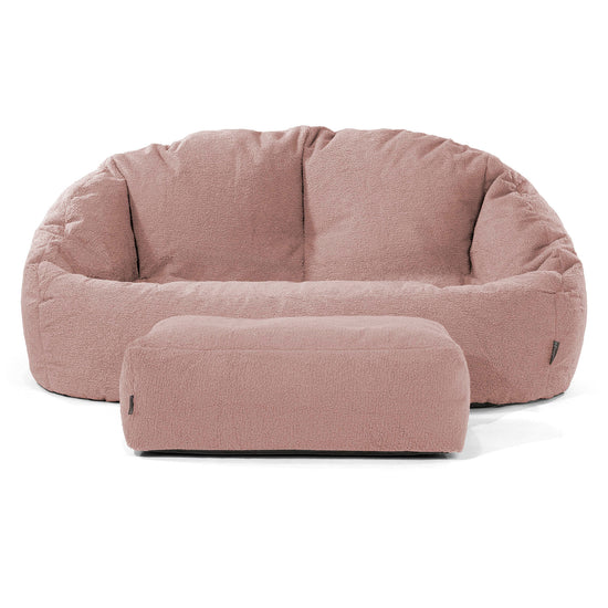 Divano a Sacco Bubble - Bouclé Rosa 02