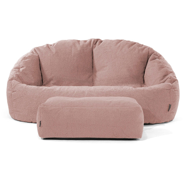 Divano a Sacco Bubble - Bouclé Rosa 02