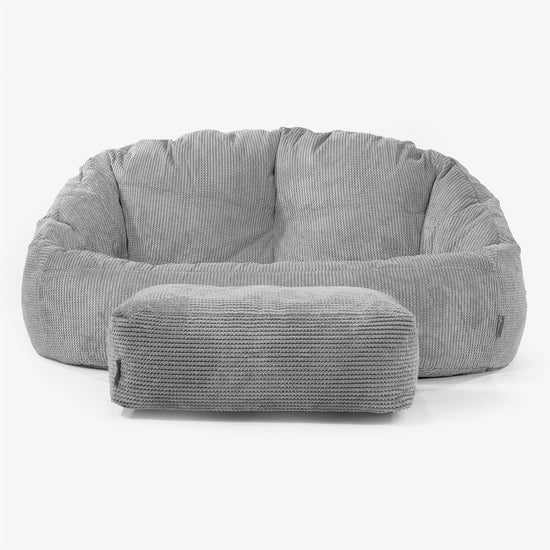 Divano a Sacco Bubble - Pompon Carbone Grigio 02