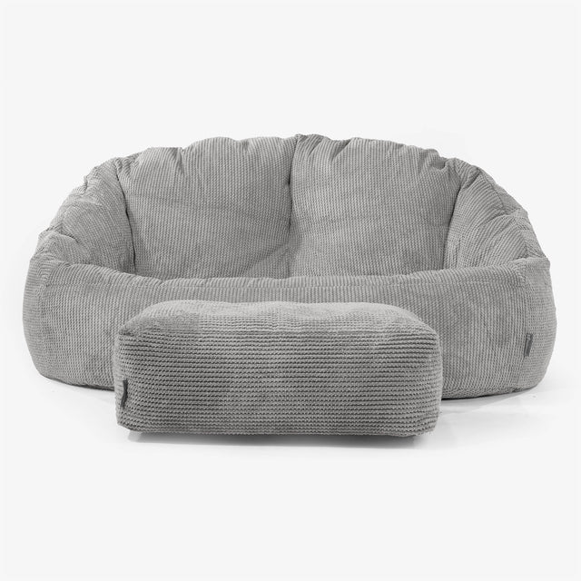 Divano a Sacco Bubble - Pompon Carbone Grigio 02