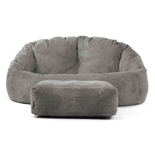 Divano a Sacco Bubble - Pompon Carbone Grigio 02
