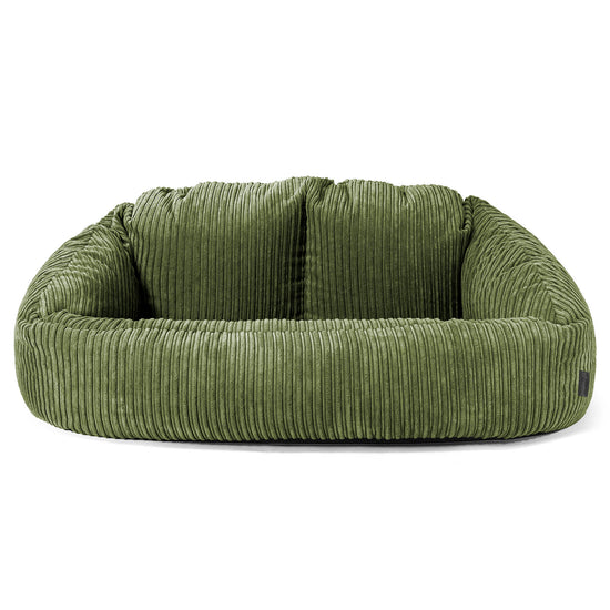 Divano a Sacco Bubble - Velluto a Coste Verde Foresta 01