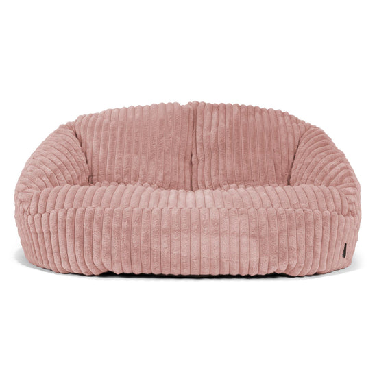 Divano a Sacco Bubble - Velluto Felpato Ultra Morbido Rosa Antico 01