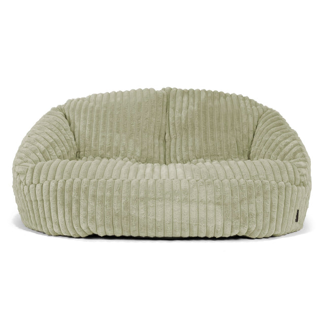 Divano a Sacco Bubble - Velluto Felpato Ultra Morbido Verde Salvia 01